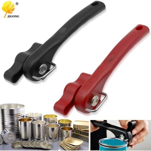 Plastic Professional Kitchen Tool Safety Hand-actuated Can Opener Side Cut Easy Grip Manual Opener Knife for Cans Lid