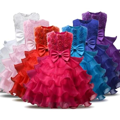 New Princess Flower Girls Dress Wedding Birthday Party Kids Dresses For Girls 5 6 7 8 years old Christmas Gown vestido infantil