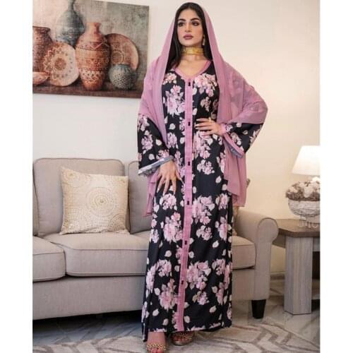 Ramadan Jalabiya Abaya Dubai Turkey Islam Muslim Hijab Boho Dress Robe Longue Femme Kaftan Dresses Abayas For Women Vestidos