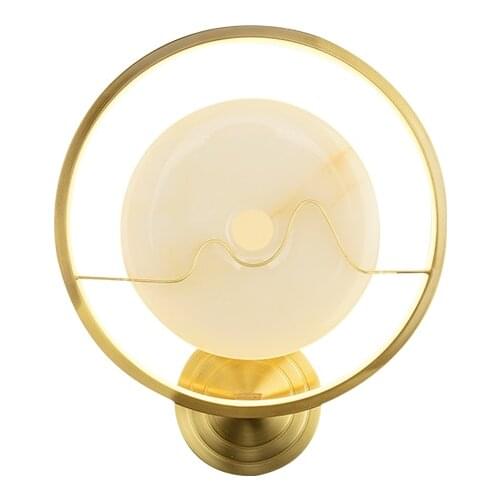 Light luxury new Chinese creative designer club hall living room dining room corridor aisle bedroom bedside simple wall lamp