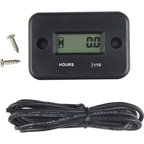 Motorcycle Hour Meter With battery Timer Digital LCD Waterproof Hour Meter Counter for Motorcycle Boat Quad Bike ATV 2020