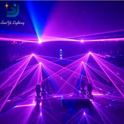 RGB Animation Laser Projector DMX512 Scanner DJ Disco Party Holiday 500MW 1W 2W Stage Lighting Effect