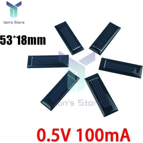 10Pcs Solar Panel 0.5V 100mA Mini Solar System DIY For Battery Cell Phone Chargers Portable Solar Cell Photoelectric Sensor DIY