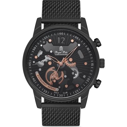 Straw Men Wristwatch Clock Rpwa040201 Mechanism/Screen Type: Quartz, Dial Color: Black Dial Shape: round, Case Color: Black