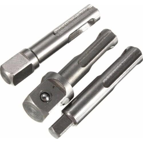 2 Sets Lot 3pcs 1/4 3/8 1/2 Inch Sds Socket Driver Adapters Drive Power Drill Extension Bar Bit Makita Power Tools Accessories 3