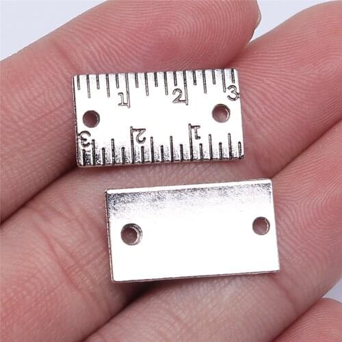 WYSIWYG 5pcs 21mm Pendant Straightedge Ruler Charm Pendants For Jewelry Making Ruler Pendants