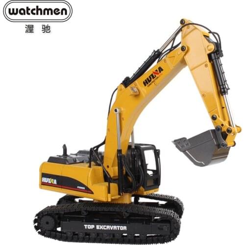 1:14 HUI NA RC Truck 23 Channel alloy remote excavator Car Hobby Rc Excavator Kids Car huina 580 full metal at high quality