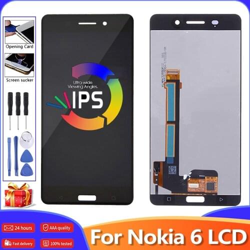 5.5" Original LCD Display For Nokia 6 TA-1021 TA-1033 TA-1025 LCD Touch Screen Digitizer Assembly For Nokia 6 n6 LCD Replacement