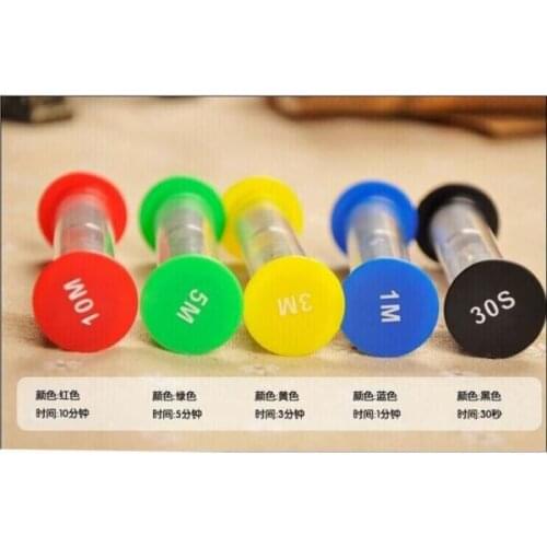 5Pcs 30 Seconds & 1+3+5+10 Minutes Plastic Colorful Sandglass Hourglass Sand Clock Timers Desk Accessory Home Decoration Gifts