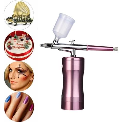 Airbrush Set Spray Pump Pen Set Lightweight Mini Portable Beautiful Air Compressor Kit for Art Painting Tattoo Cake Spray Model