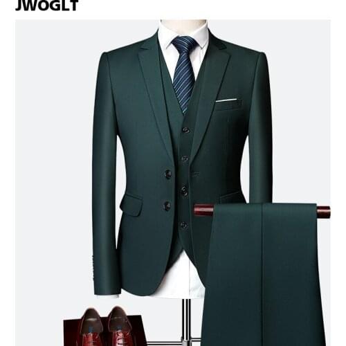 Blazer+Vest+Pants) Wedding Suits For Men Slim Fit Business Casual Groom Suits Formal Gray Purple Yellow White Man Suit 5XL 6XL