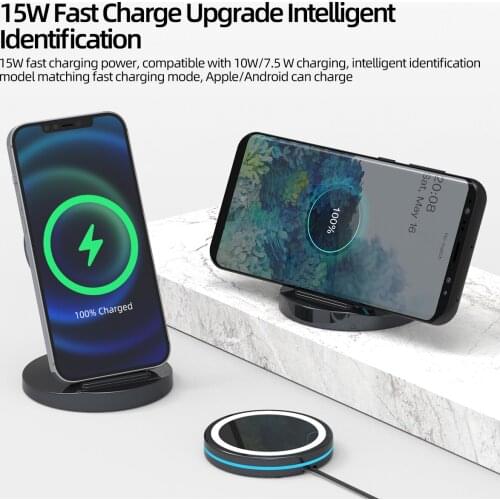 15W Fast Detachable Multifunctional Magnetic Mobile Phone Wireless Charging Pad For iPhone 12Pro Portable Wireless Charger Stand
