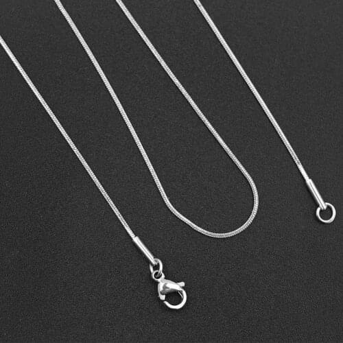 2pcs DIY Pure Stainless Steel Necklace 0.9MM Jewelry Chain Wholesale Finished Products