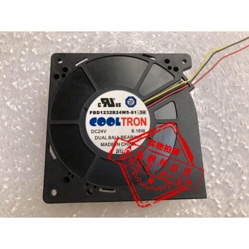 COOLTRON FBD1232B24W5-81 3H DC 24V 8.16A 120x120x32mm 3-Wire Server Cooling Fan