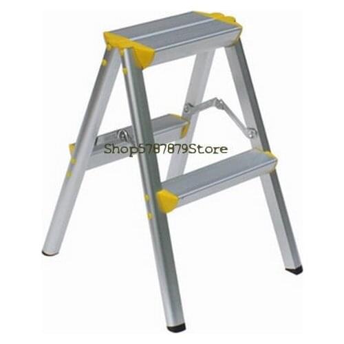 Household Thickened Aluminum Alloy Ladder Double Sided Ladder Miter Ladder Folding Ladder Car Washing Platform One Two Step Thre