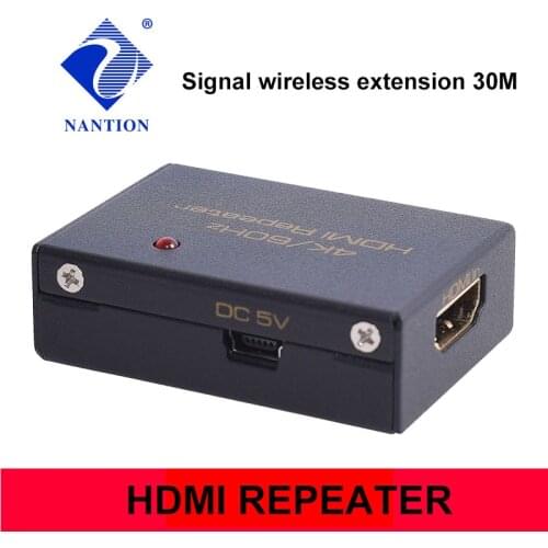 Full HD 3D 4K*2K /60Hz HDMI 2.0 Repeater Amplifier HDMI Signal Extender Booster Adapter up to 15m for 1080P signal For HDTV