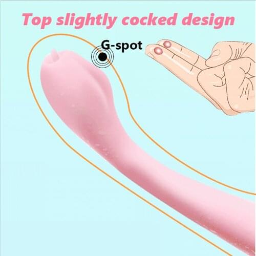 G Spot Dildo Rabbit Vibrator for Women Tongue Licking Silicone Waterproof Female Vagina Clitoris Massager Sex Toys For Women