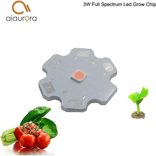 Hydroponics 3W LED Grow Light Diode LED Emitter 3w full spectrum led grow chip 400-840nm led lamp for indoor plant light