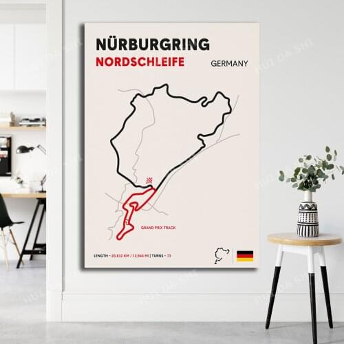 Nürburgring Nordschleife Art F1 Formula Racing Circuit Art Print/Poster