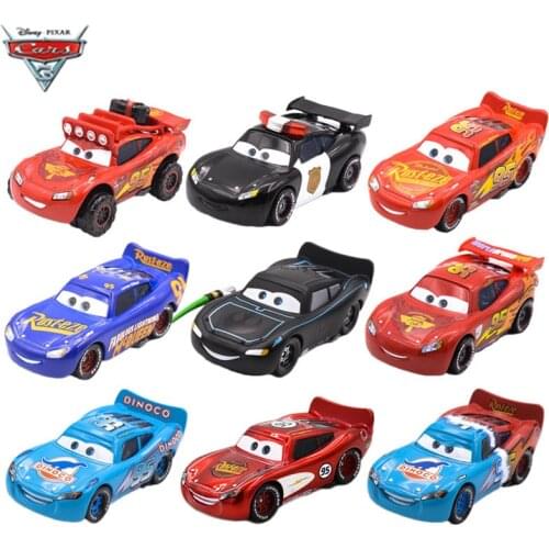Disney Pixar Cars 2 3 All Color And Style Lightning McQueen 1:55 Alloy Vehicles Jackson Storm Ramirez Boys Toys Christmas Gifts