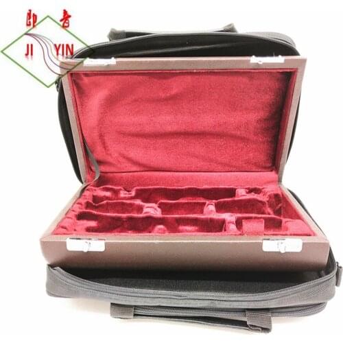 JI YIN Excellent Bb soprano brown clarinet case clarinet bags +Cloth bag #3
