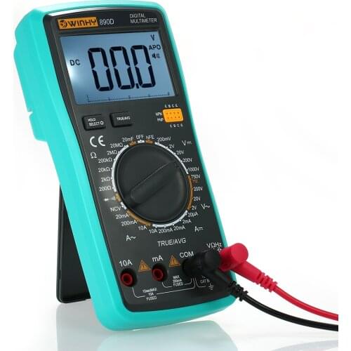 Multi-functional Handheld LCD Digital NCV True RMS Multimeter DC/AC Voltage Current Meter Capacitance Resistance Diode Tester