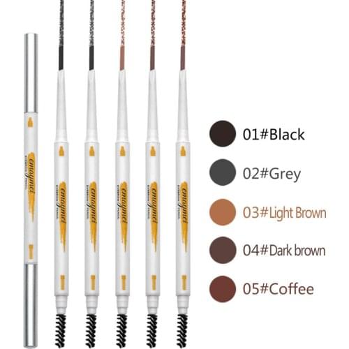 Small Triangle Eyebrow Pencil Double Brush Head Natural Waterproof Long Lasting Pencil Cosmetics