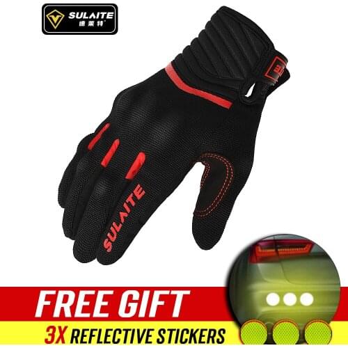 SUALITE Mens Driving Gloves Motorcycle Glove Summer Motocross Fingerless Gloves Breathable Four Seasons Cycling Equipment