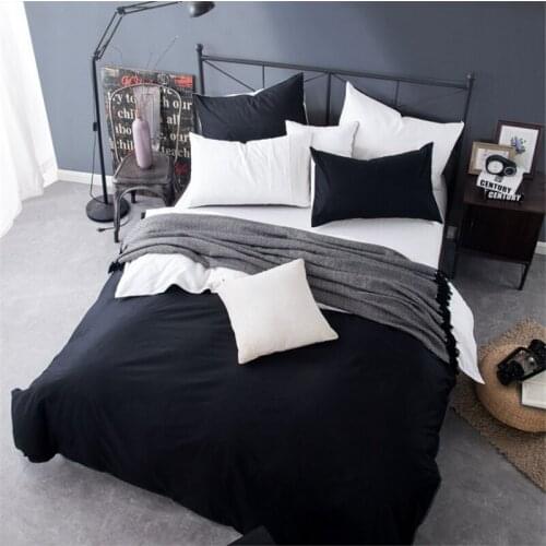 1Pc Cotton Duvet Cover Solid Color Queen King Size Quilt Cover Single Double Bed Hotel Home Bedding Article Free Shipping
