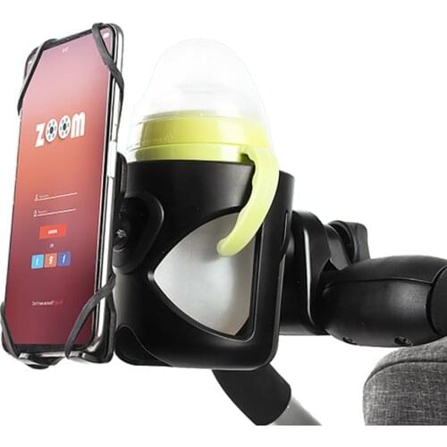 Cup Holder For Stroller Baby 2-In-1 Bottle Mobile Phone Holder Stroller Cup Holder Universal Kids Car Water Bottle Support
