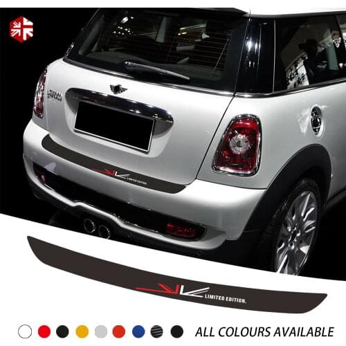 Union Jack Car Rear Bumper Trunk Load Edge Protection Guard Trim Decal Sticker For MINI Cooper S R56 R57 One JCW Accessories