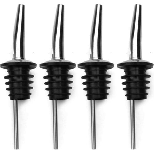 Wine Pourer Stainless Steel Alcohol Liquor Spouts oil Bottle Dispenser Wine Bottle Stopper with Cap Wine Accessories 1pc