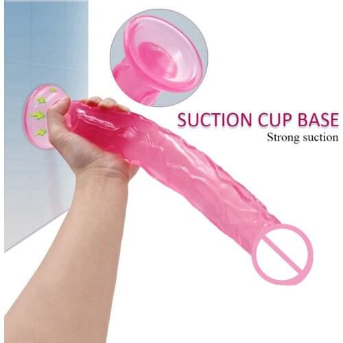 Realistic Penis Skin Feeling Strap On Big Dildo With Suction Cup Sex Toys for Women Soft Huge Cock Female Masturbation