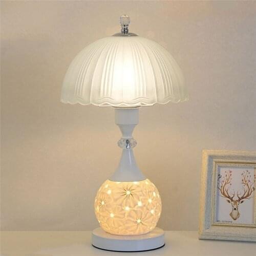 Modern Glass Ceramic Table Lamps Eye Protection Adjustable Study Light Creative Bedroom Lamp Led Desk Lamp Bed Room Decoration