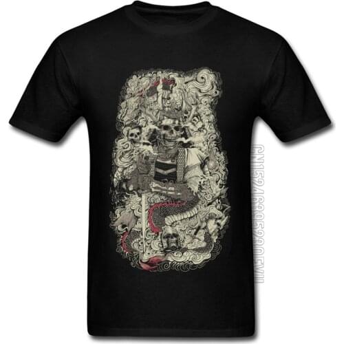 Funny Comic T-Shirts Skull Taker Geek Metal Band Men Cool T-Shirts Sleeved Awesome Tshirt New Arrival Mens Tops Tees Male