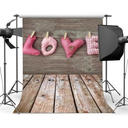 Valentines Day Backdrop Sweet Heart Rustic Stripes Wood Floor Romantic Wallpaper Photography Background Party Decoration