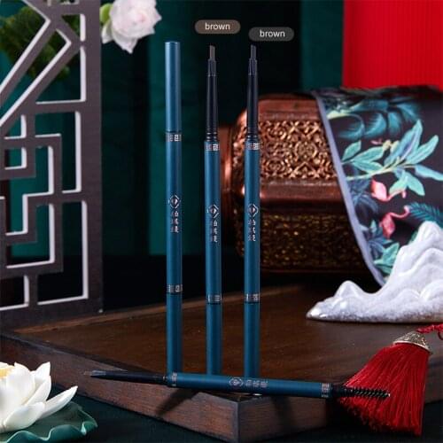 1 Pcs Double-head Eyebrow Pencil Extremely Fine Natural Long Lasting Waterproof Rotatable Eyebrow Pen Cosmetic TSLM1
