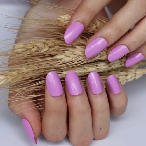 24 Fashion models selling high quality candy oval fake nails Nail Design light Rose P316X