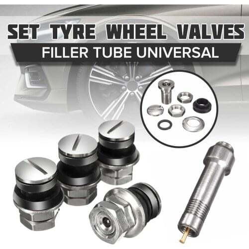 4 pieces/set of wheels, tires, tire valves, inner tube caps, durable chrome alloy invisible flush installation
