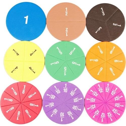 51Pcs/Set Number Block Creative Math Learning EVA Fraction Arithmetic Toys for Kids Intellectual Development