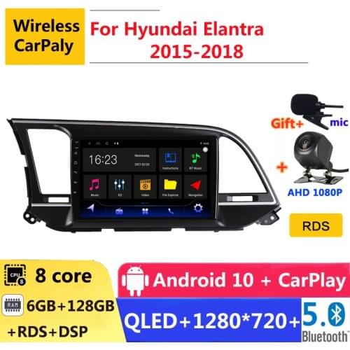6G RAM 2 din android 10 car radio auto stereo for Hyundai Elantra 6 2015 2016 2017 2018 navigation GPS DVD Multimedia Player