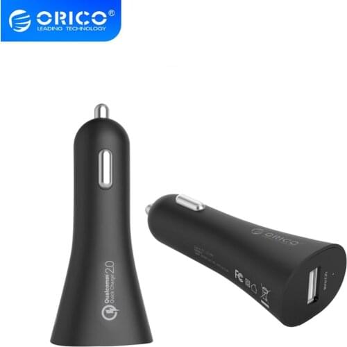 ORICO Dual Port USB Car Charger QC2.0 Universal Fast Smart Car-Charger USB Mini Charger for Xiaomi Huawei Samsung iPhone