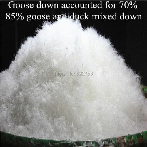 Free shipping 85% white goose & duck mixed down/ goose accounted for 70% /fill power 700/comforter and jacket filler/ 1 lb price