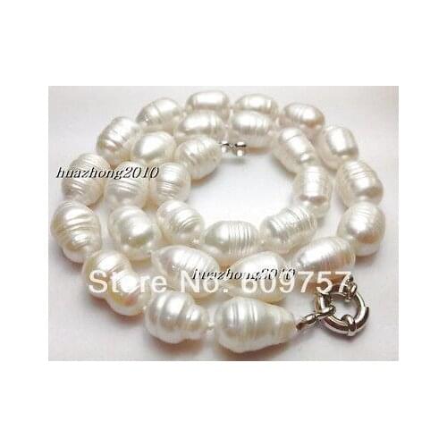 Free Deliver Jewelry 10-12mm The White Tahitian Cultured Pearl Necklace 18''YU01453 Hook Necklaces $ Luxury Girls Weddin-jewelry