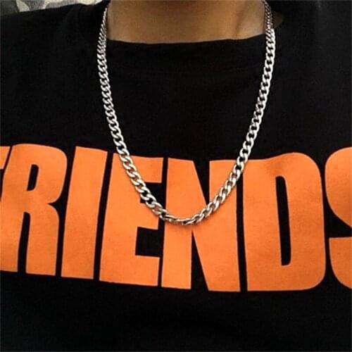 Hip Hop Punk Chain Necklace for Women Silver Color Simple Style 2020 Fashion Jewelry Necklaces Female Clavicle Chain Accessories