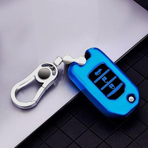 1pcs Soft TPU Car Key Case Cover For Honda Civic CRV CR-V HR-V Accord Odyssey Jade Crider 3 Buttons Flip Key Protection Shell