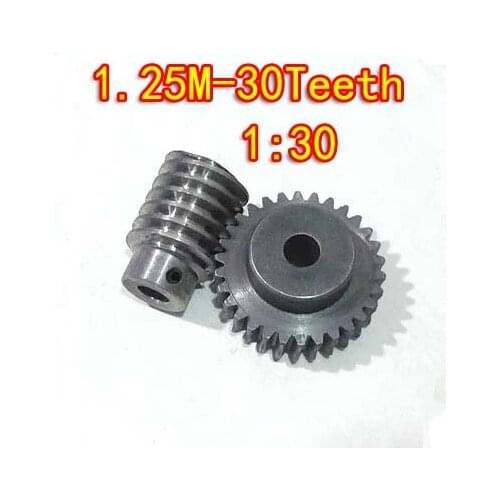 D:41.25MM 1.25M-30T Speed ratio:1:30 45# steel Worm gear+wore rod --gear hole:10mm rod hole:8mm