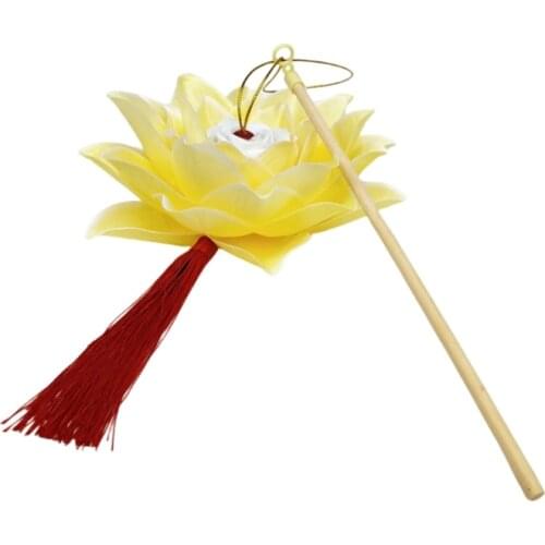 D08D Portable Amazing Musical Blossom Lotus Flower Light Lamp Outdoor Party Glowing Lanterns for Mid-Autumn Festival