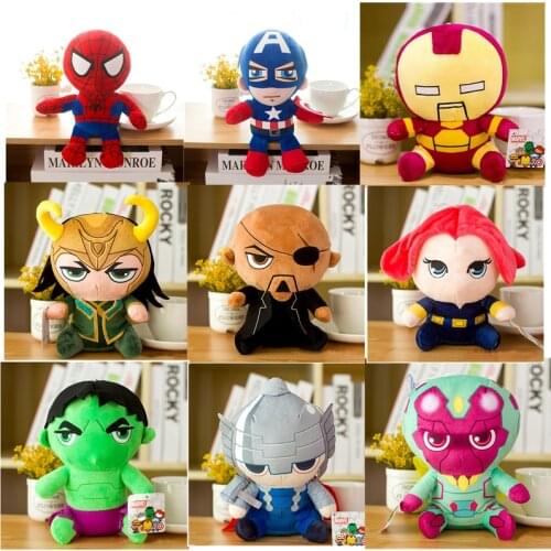 Avengers Heroes Plush Toy Pillow Waist Boy Birthday Captain America Spiderman Iron Man Doll Children Gift