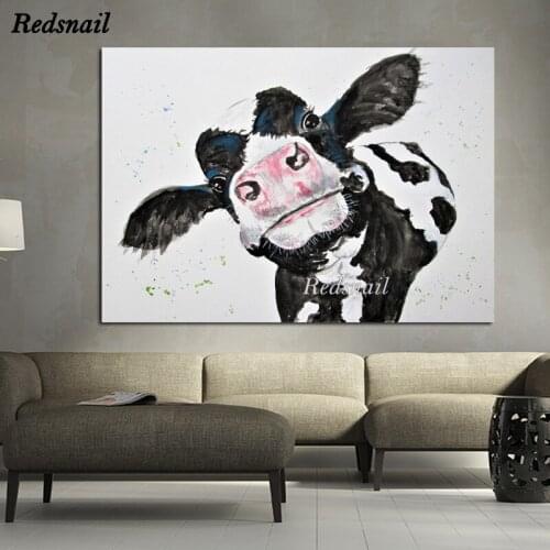 DIY Diamond painting cattle 5D Square/Round mosaic Diamonds Embroidery Dutch cow Animal Wall Art EE913